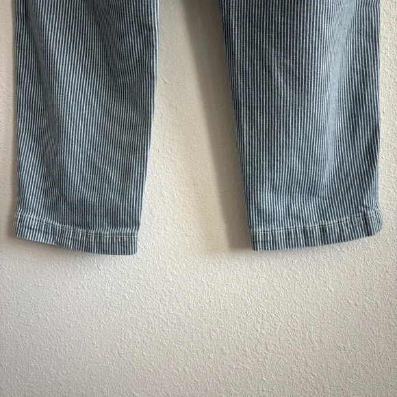 Universal Thread Light Blue Pinstripe High-Rise Railroad Tapered Striped Pants - Picture 10 of 12